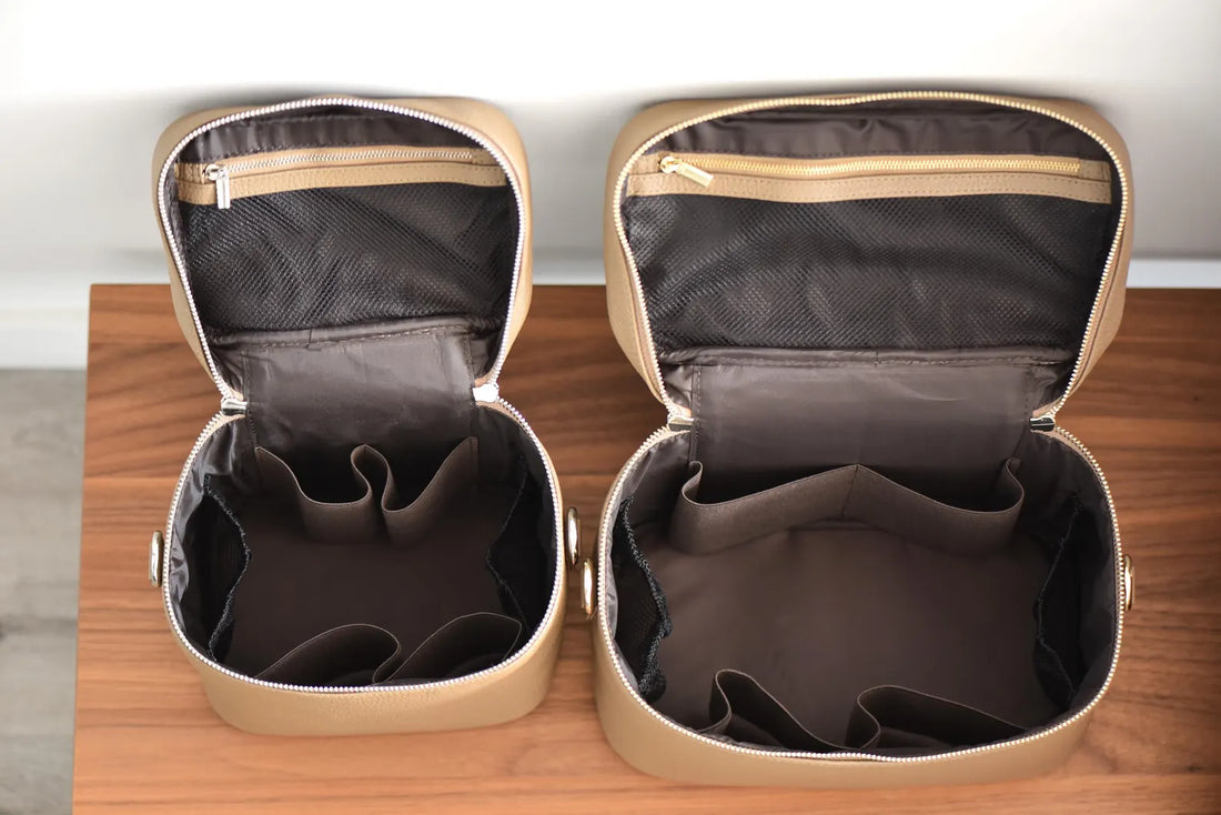 Pebbled Leather Structured Travel Train Case